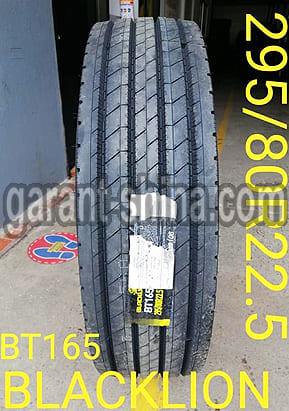 Blacklion BT165 (рулевая) 295/80 R22.5 152/149M 18PR - Фото протектора с этикеткой